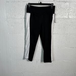 Ideology Colorblocked Cropped Leggings, black/white Small